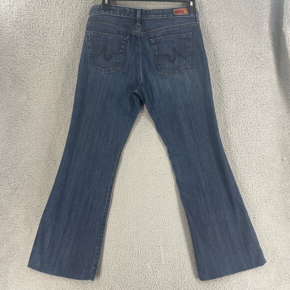 AG Adriano Goldschmied Jeans Womens 32 R Blue The Club Flare Denim Made USA - Picture 7 of 16